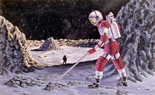 Illustration for article titled Lunar Dreams: 40 Classic Moon Exploration Paintings